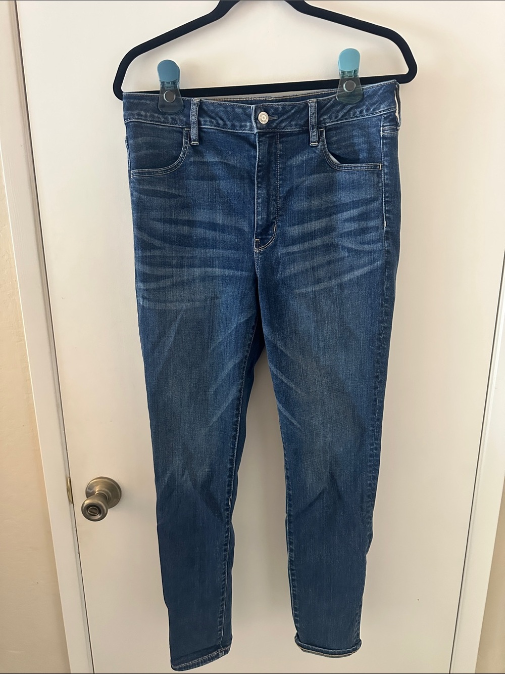 American Eagle Outfitters mid rise Dark Blue Super Stretch Jeans
